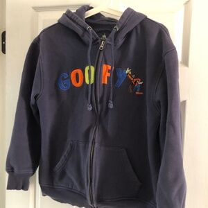 Disney World Goofy Sweatshirt Adult Medium Full Zip Double Sided Disney Parks